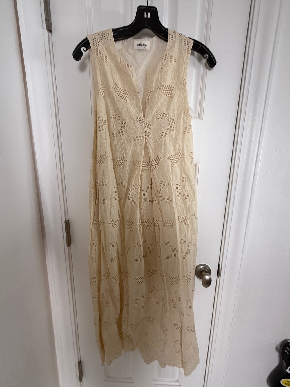 Women's Cream Midi Dress - Lightweight Neutral Midi